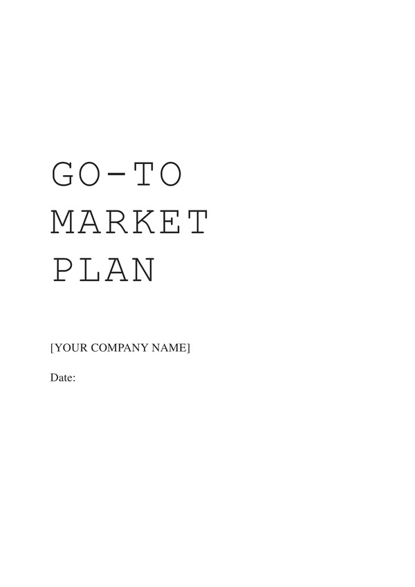 Go-to-Market Plan Template Download for Microsoft Word and Google Docs