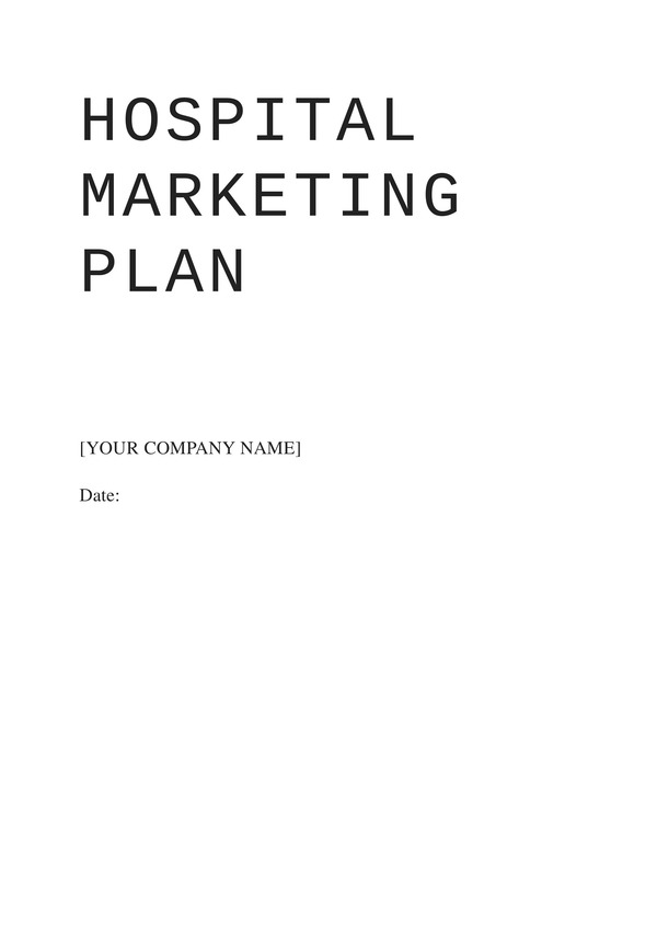 Hospital Marketing Plan Template Smart Sales Kit Hospital Marketing Plan Template Smart Sales Kit
